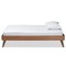 Baxton Studio Lissette Mid-Century Modern Ash Walnut Finished Wood Twin Size Platform Bed Frame 180-11159-Zoro - alternate 3